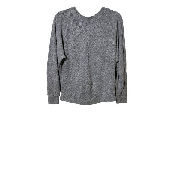 White House Black Market Sweater Womens M Gray Pullover Ribbed V Neck Casual - Picture 2 of 9